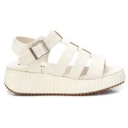 Refresh für Damen. 17269102-HIELO Sandalen 172691 weiß (39), 3 bis 5 cm, Schnalle, Lässig