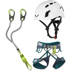 Klettersteig Komplettset Edelrid Cable Comfort VI + Edelrid Jay Gurt + Salewa Toxo Helm white L