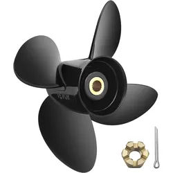 VEVOR 3587522 Außenbordpropeller Bootspropeller 4-Blatt 14 1/4 Durchm. x 19" Teilung