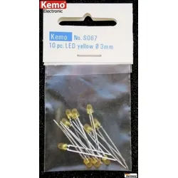 Kemo Modellbausatz LED Ø 3 mm gelb, ca. 10 Stück