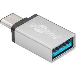 Goobay Adapter USB-CTM auf USB A 3.0 Adapter, silber