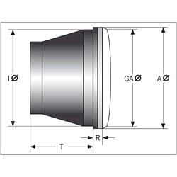 SHIN YO Nebelscheinwerfer-Einsatz 4 1/2 Zoll, geprägtes Glas, mit H3-Glühlampe.