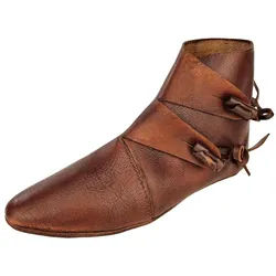 Vehi Mercatus Ritter-Kostüm Wendegenähte Wikinger Schuhe Typ Jorvik Braun braun 38 | 38
