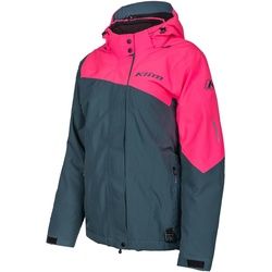 Klim Allure 2022 Damen Snowmobil Jacke, pink-grün-blau, Größe XL