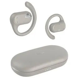Hama Open-Ear-Kopfhörer „Spirit Open“ (18 h Akku, mit App, Ohrbügel, IPX4) Open-Ear-Kopfhörer (Environmental Noise Cancelling (ENC), Freisprechfunktion, Google Assistant, Sprachsteuerung, True Wireless, integrierte Steuerung für Anrufe und Musik, kompatibel mit Siri, Google Assistant, Siri, A2DP Bluetooth, AVRCP Bluetooth, HFP, True-Wireless-Kopfhörer, Ladebox mit LED, ENC)
