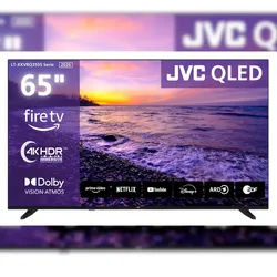 JVC Fernseher 65 Zoll Fire TV 4K QLED Smart TV mit Dolby Vision HDR, Dolby Atmos und Alexa Built-In