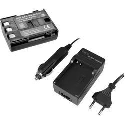 Trade-Shop 2in1 Set passend für Canon EOS G7 G9 NB-2L Optura 50 60 Ladegerät + Kamera-Akku Li-Ion 1000 mAh (7,4 V), Für 220V Steckdose und 12V/24V Kfz Zigarettenanzünder