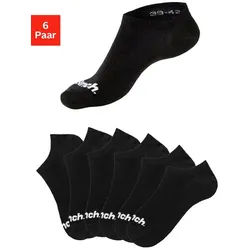 Bench. Sportsocken (Packung, 6-Paar) Sneakersocken verschwinden im Schuh schwarz 47-48