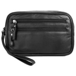 BODENSCHATZ Handgelenktasche, echt Leder BODENSCHATZ schwarz B/H/T: 24 cm x 14 cm x 3 cm onesize