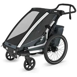 Thule Fahrradanhänger , Dunkelgrau , Metall, Textil , 37x59x88 cm , Freizeit & Co, Sport & Fitness, Fahrradanhänger