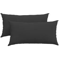vidaXL Sitzauflage Sofakissen 2 Stück Schwarz 80 x 40 cm Stoff, (2 St) schwarz