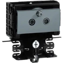 tehalit Geräteträger-Technikteil DATA Enddose SL 20x55mm, Dekor Aluminium
