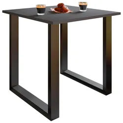 Mid.you Schreibtisch , Anthrazit, Schwarz , Holzwerkstoff , Kufe , 80x76x80 cm , Büromöbel, Schreibtische, Schreibtische