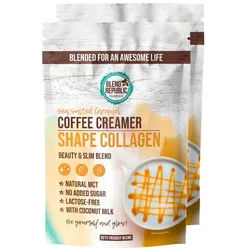 Blend Republic® - Shape Collagen COFFEE CREAMER - SEA SALTED CARAMEL - 2 PACK Schöne Haut 600 g