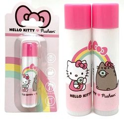 Hello Kitty & Pusheen Katzen Lippenpflegestift - Erdbeere (pro Stück)