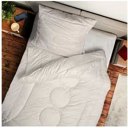 John Cotton Microfaserbettdecke Magicline, Bettdecken 135x200 cm, 155x220 cm für Sommer und Winter, Füllung: Polyester, Bezug: Baumwoll-Feinbatist, 100% Baumwolle, Bettdecke, edles Design, Hergestellt in Deutschland weiß 155 cm x 220 cm