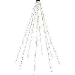 Goobay 280 LED-Baummantel mit Ring - mit Timer- und Memory-Funktion, 8 Leuchtmodi, 24-V-Außentrafo, warmweiß (3000 K), für den Innen- und Außenbereich (IP44)