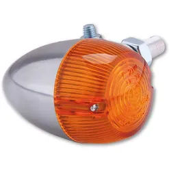 HIGHSIDER Smart Bullet Glühbirne Blinkerkörper Silber / Linse Orange (1 Stück), Vorne & Hinten, gelb