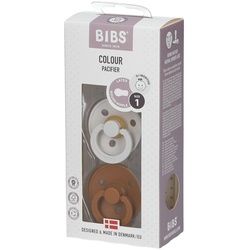 Bibs® Bibs Couleur Beruhigungssauger Haselnuss - Blume 0 - 6 Monate Größe 1