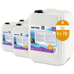 4x 10 L Flockungsmittel flüssig für Pools in Kanister