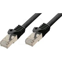 PATCH-C7 025SW - 0,25 m Patchkabel - Cat.7-Rohkabel, schwarz
