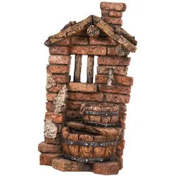 Gardenson Gartenbrunnen , Braun , Kunststoff , 32x66x22 cm , wetterfest, UV-beständig , Dekoration, Gartendeko