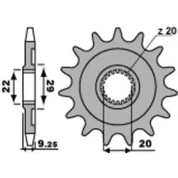 PBR Standard Stahlkettenrad 2146 - 520, Größe 10 mm