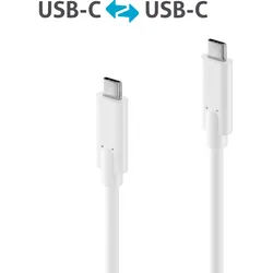 PURE IS2510-005 - USB 10 Gb/s Kabel, iSerie, C Stecker auf C Stecker, weiß, 0,5 m