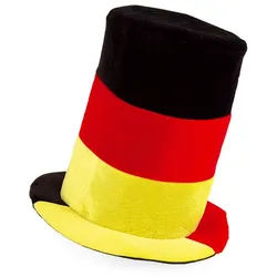 Fries Zylinder Deutschland Zylinder Hut Gr. 58 Schwarz Rot Gold Fan WM EM Party Deutschlandfarben