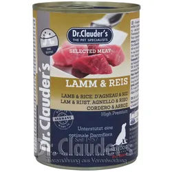 Dr. Clauders Selected Meat Lamm & Reis | 6x 400g Hundefutter nass