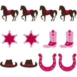 Pferde Western Konfetti 12 Stk. Pferde Hufeisen uvm. zum Spielen Basteln für Kinder Kindergeburtstag