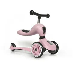 Scoot and Ride 2In1 - Laufrad/Kinderscooter , Rosa , Metall, Kunststoff , 24x37x55 cm , unisex , höhenverstellbarer Lenker, weicher Sitz, Anti-Überschlag-Vorrichtung , Freizeit & Co, Gartenspielzeug, Scooter