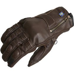 Halvarssons Hofors perforierte Motorradhandschuhe, braun, Größe M L