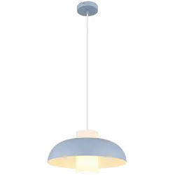 Globo Hängeleuchte , Blau, Weiß , Metall, Glas, Textil , rund , 120 cm , Ce , beliebig kürzbar , Lampen & Leuchten, Leuchtenserien