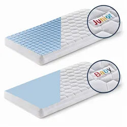 Betten-ABC Mini-Duo – Babymatratze/Kindermatratze mit Baby- und Kleinkindseite, Bezug waschbar - 70x140
