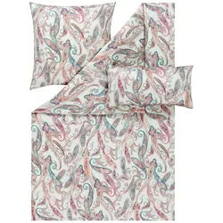 Estella Bettwäsche , Multicolor , Textil , Paisley , 135x200 cm , pflegeleicht, atmungsaktiv, hautfreundlich, weiche und anschmiegsame Oberfläche , Heimtextilien, Bettwäsche & Leintücher, Bettwäsche, Satin-Bettwäsche