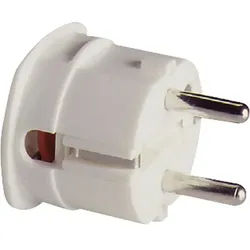 Schutzkontakt-Winkelstecker - weiß, 10-16A, 250V