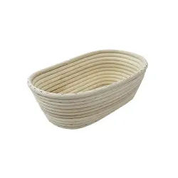SCHNEIDER Brotform/Gärkorb, oval, Brotbackform aus Peddingrohr mit geflochtenem Boden, Maße: 200 x 120 mm ( 500 g )