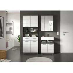 Badezimmer Scout 3-tlg. ca. 134 cm Anthrazit/Weiß