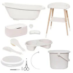 Bebe Jou Babybadeset , Beige , Kunststoff , 79.5x40x46 cm , Pflegen, Baden, Babybadewannen