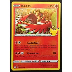 The Pokémon Company International Sammelkarte Pokemon Karte 25th Jubiläum HOLO RARE - Ho-Oh E01/25