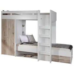 Etagenbett Maxi Weiß/Eiche ca. 269x115x180 cm