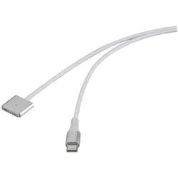 Renkforce Renkforce USB-Ladekabel USB-C®, Magsafe 3 1.00 m Weiß magnetischer S USB-Kabel, (100.00 cm) weiß