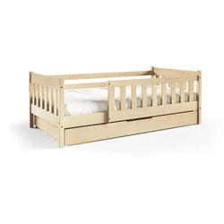 Masseno Kinderbett Elsa mit Bettkasten 80x190 cm Kieferfarben , Holz , 80x190 cm , Babymöbel & Kindermöbel, Kinderzimmer & Jugendzimmer, Kinderbetten