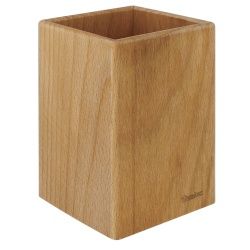 Metaltex Bestecksammler Buche, 100% FSC, Praktischer Besteckorganizer aus zertifiziertem Holz, Maße (B x T x H): 9 x 9 x 13 cm