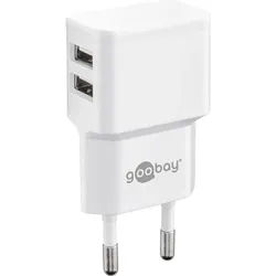 Dual Ladeset 2,4 A, Netzteil mit 2x USB-Ausgang inklusive USB-Ladekabel, weiß