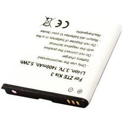 Akku passend für den ZTE Kis 3 Akku KIS3 Plus 3,7 Volt mit 1400mAh, 5,2Wh, Li3714T42p3h504857-H