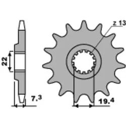 PBR Standard-Stahlkettenrad 434 - 520