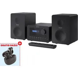 SHARP HiFi-Anlage XL-B520D + INTENSO In-Ear Kopfhörer Buds T300A, schwarz