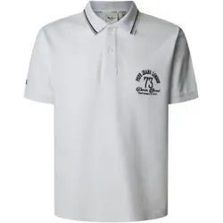 Pepe Jeans für Herren. PM542242 Bradley Poloshirt weiß (S), Lässig, Baumwolle, Kurzarm, Nachhaltig